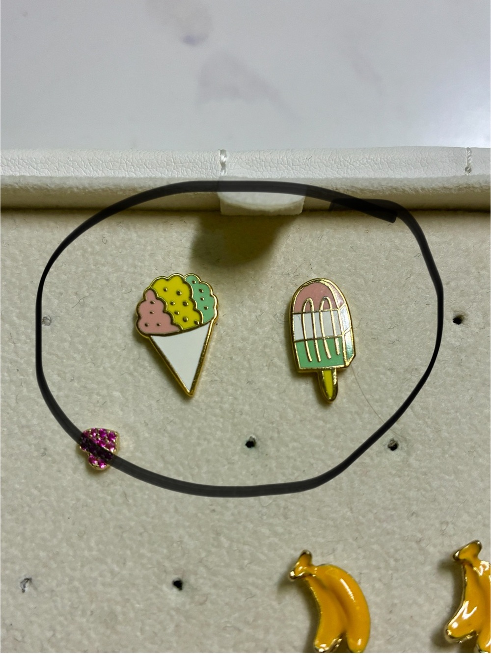 Ice Cream & Popsicle Enamel Stud Earrings - Pink, Mint, Yellow